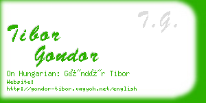 tibor gondor business card
